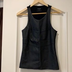 Express Faux Leather Top- Size S